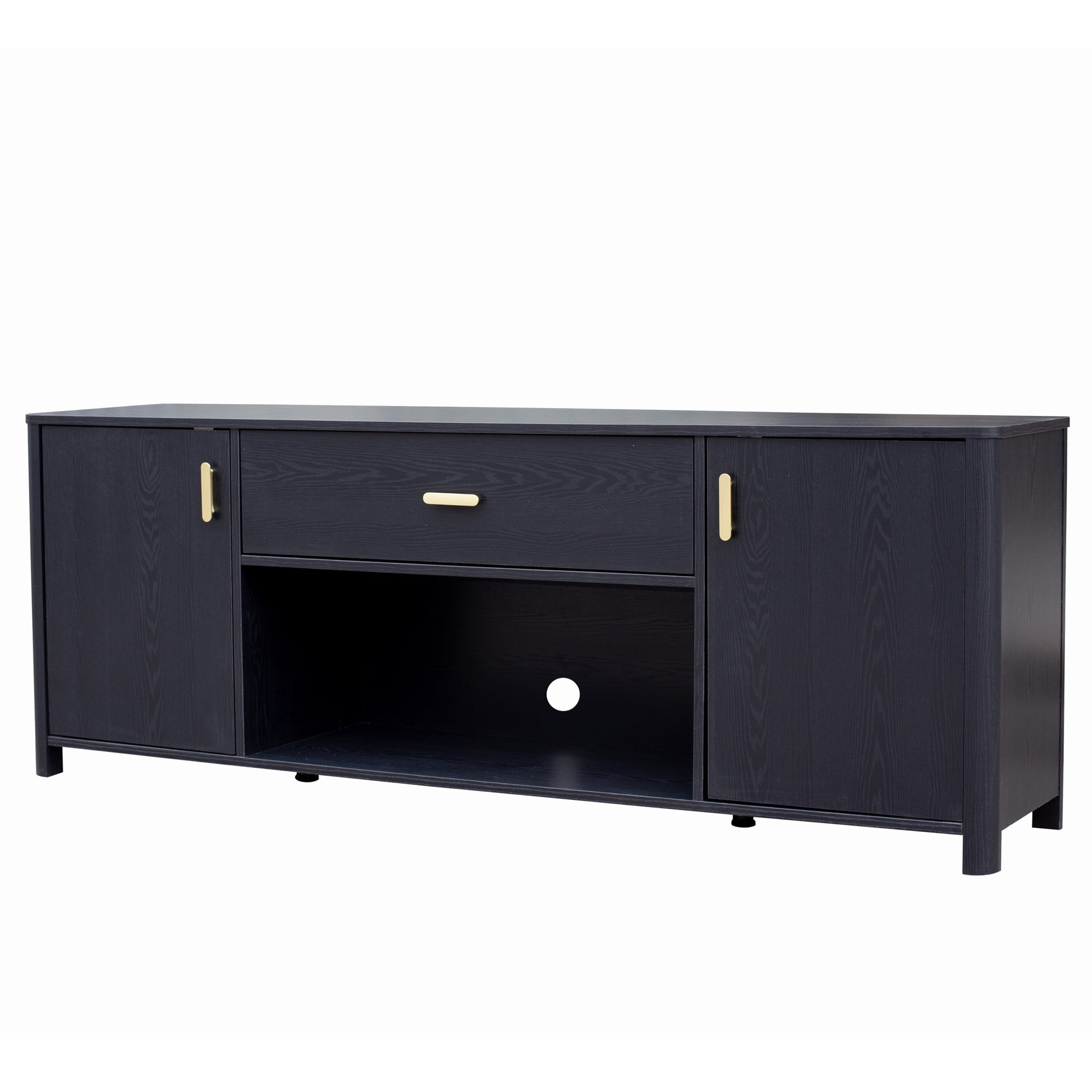 Decor Therapy Emerson Storage Media Console TV Stand for TVs up to 79