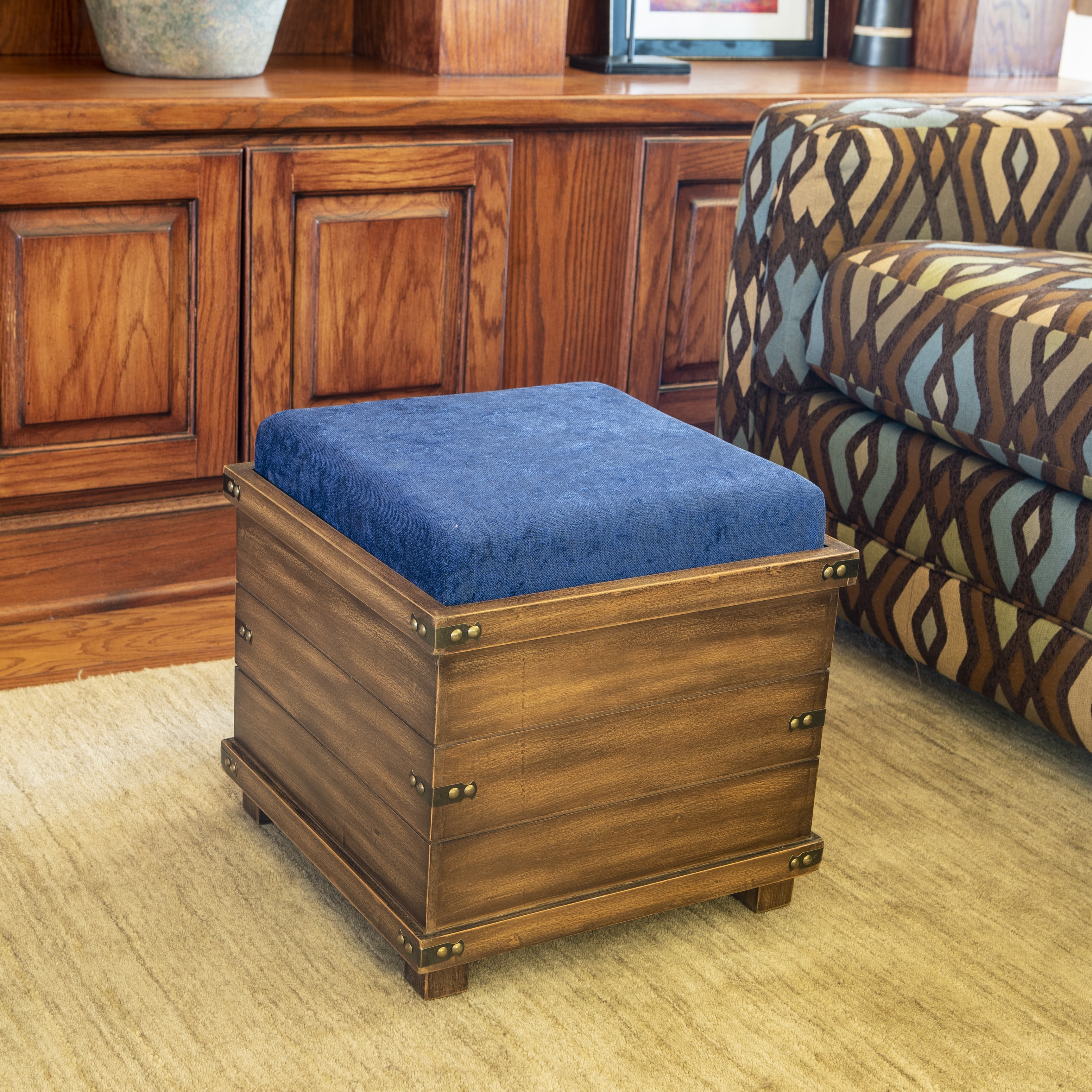 Decor Therapy Hadley Weathered Storage Ottoman