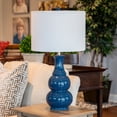 thumbnail image 1 of Decor Therapy Harper Ceramic Table Lamp 26.5"H Table Lamp with Round Drum Shade, 1 of 8