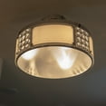 thumbnail image 1 of Decor Therapy Iris Flush Mount Ceiling Light, Made of Metal and Glass, 1 of 7
