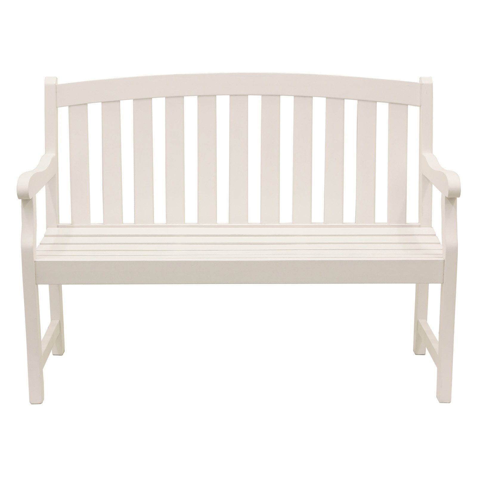 Marley Solid White Acacia Wood 2-Seat Outdoor Bench