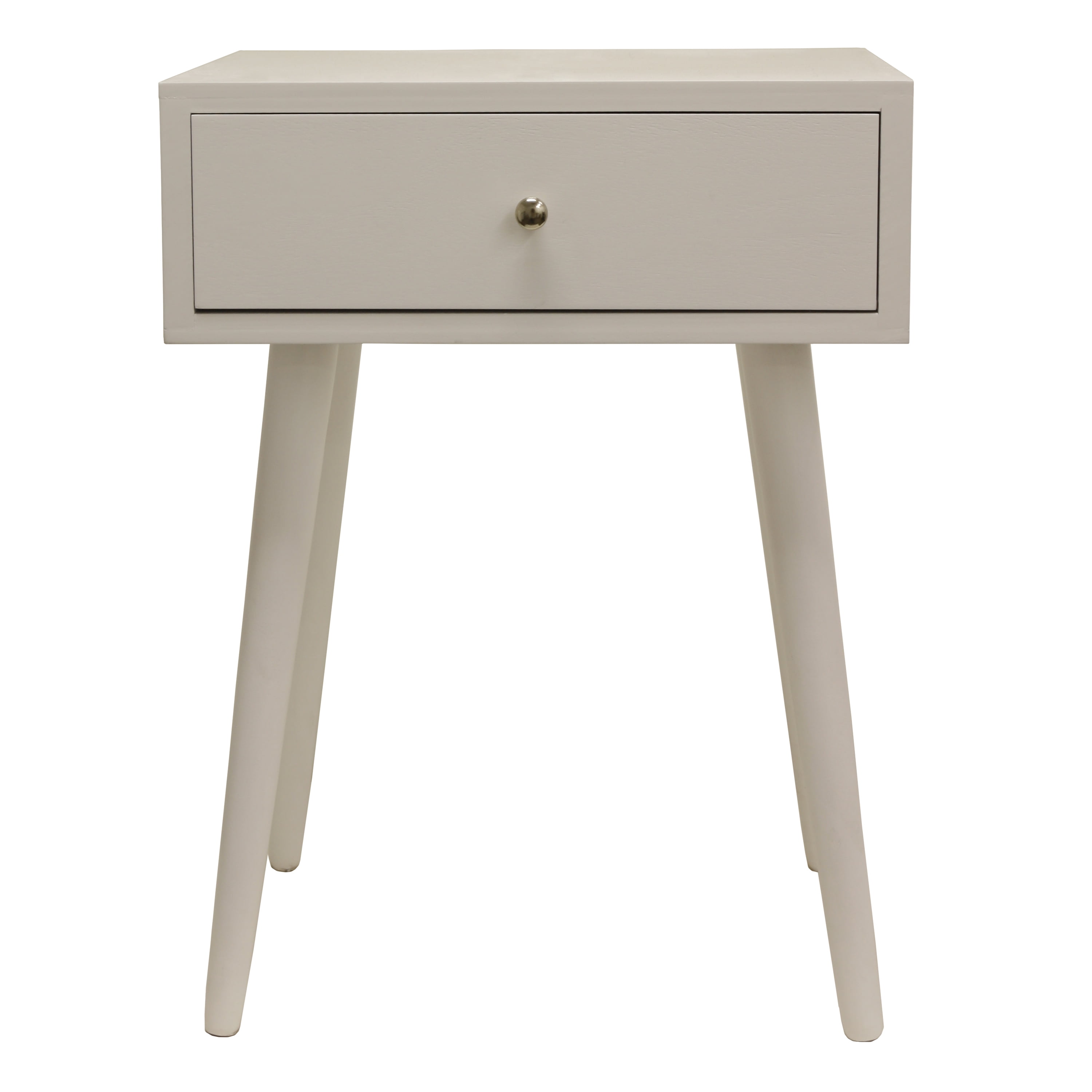 Decor Therapy Mid Century 1 Drawer Wood Side Table 14 x 18 x 24 Light Walnut Walmart