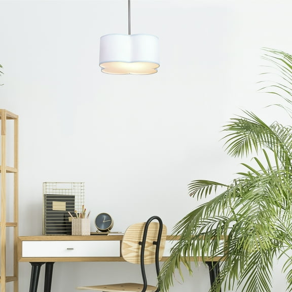 Decor Therapy Patterson 2 Light Semi-Flush, White, 12.5" Diameter