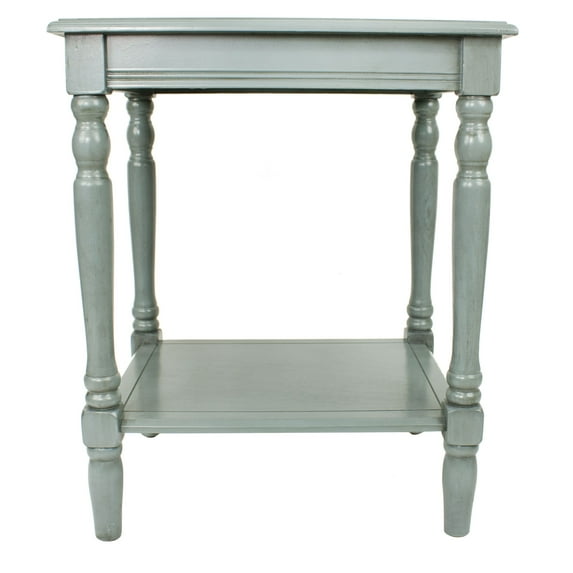 Decor Therapy Simplify End Table with Shelf, Casual, 15.7" x 19.5" x 24"- Ice Blue