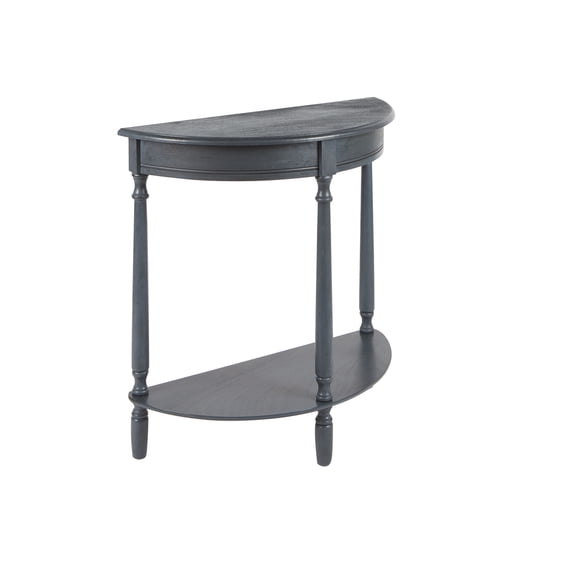 Decor Therapy Simplify Half Round Accent Table, 12 in x 31.5 in x 31.5 in - Antique Navy