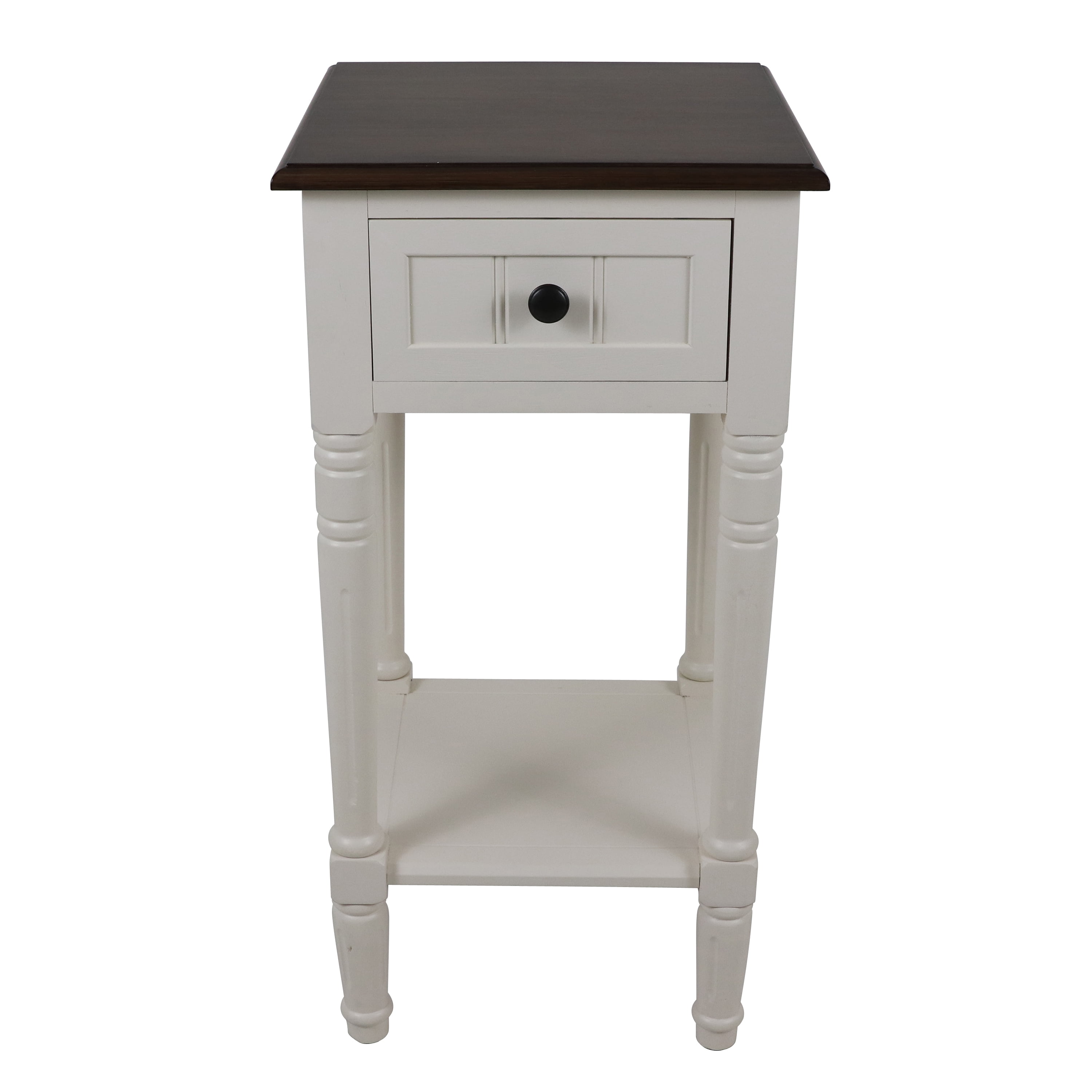 Decor Therapy Simplify One Drawer Accent Table White Black