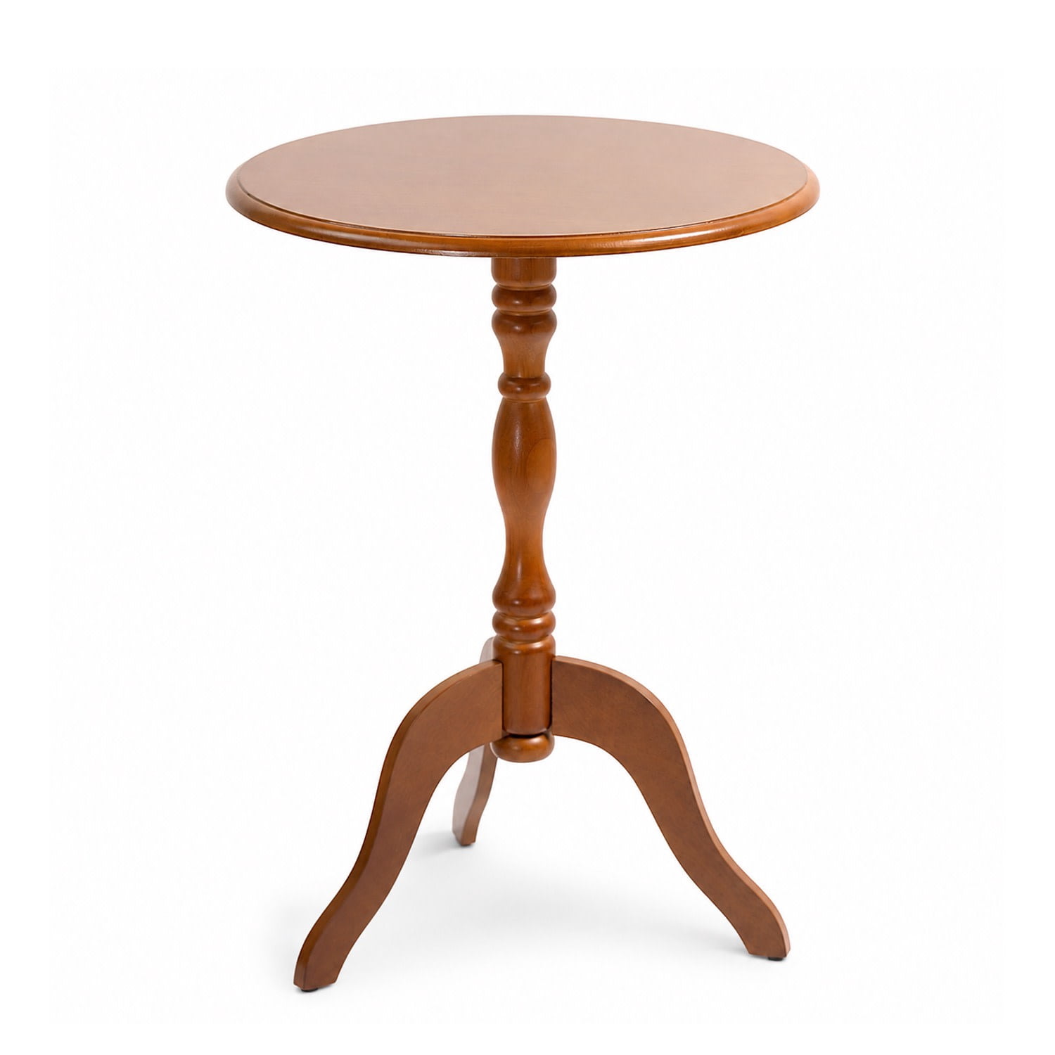 Decor Therapy Warwick Round Accent Table - 3 Leg Pedestal Side Table for Living Room, Bedroom, Entryway - Traditional Bistro Drink Table, Honeynut