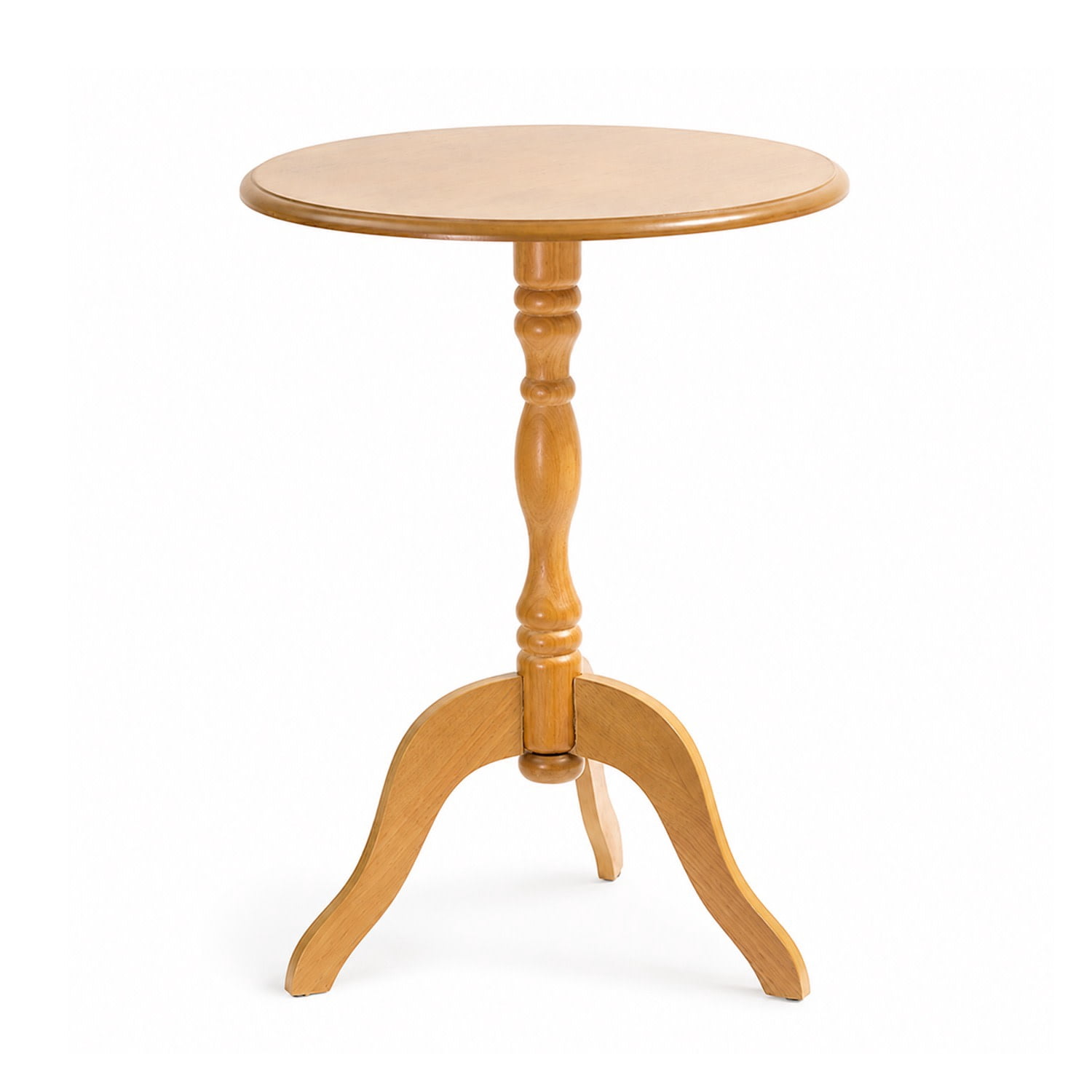 Decor Therapy Warwick Round Accent Table - 3 Leg Pedestal Side Table for Living Room, Bedroom, Entryway - Traditional Bistro Drink Table, Medium Wood