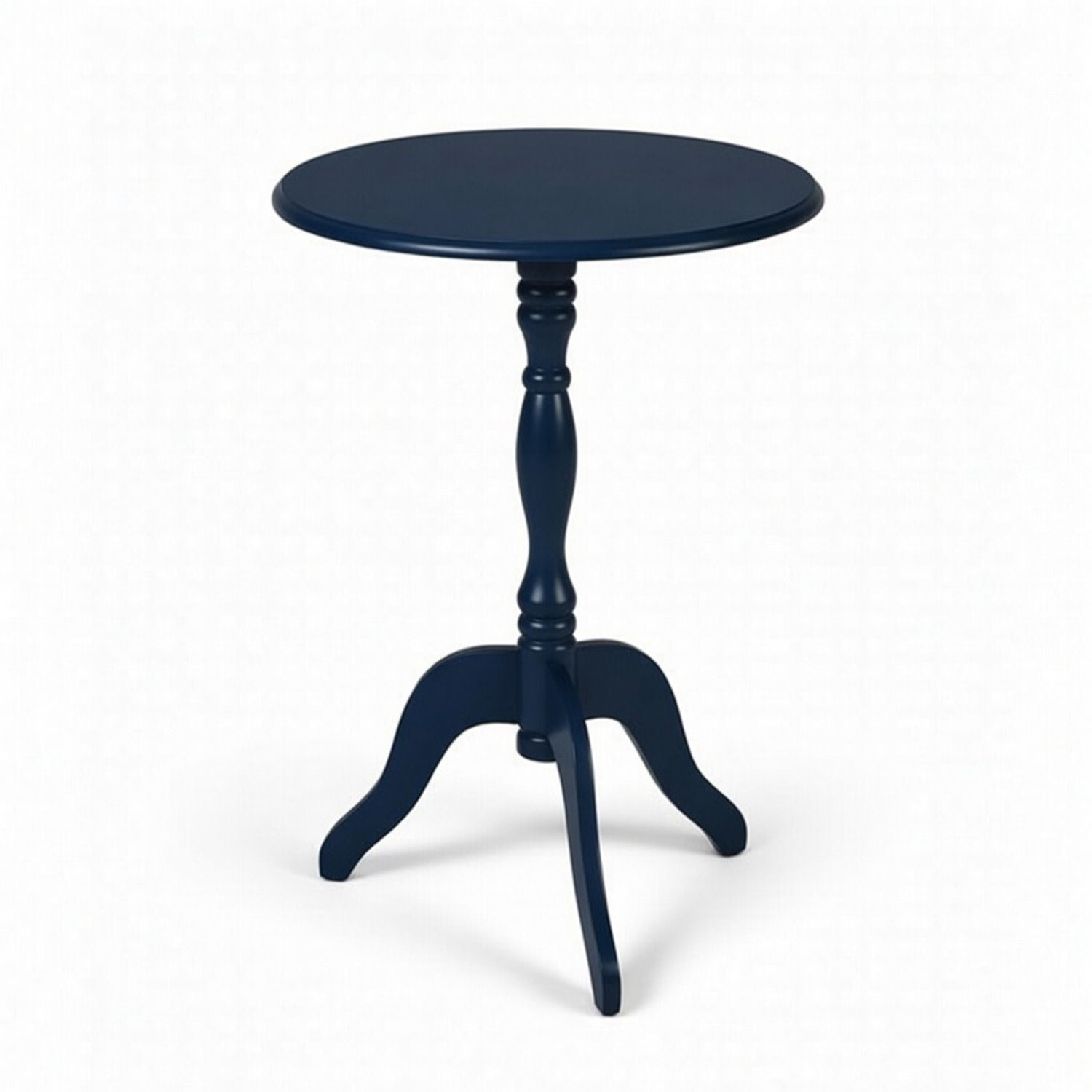 Decor Therapy Warwick Round Accent Table - 3 Leg Pedestal Side Table for Living Room, Bedroom, Entryway - Traditional Bistro Drink Table, Navy