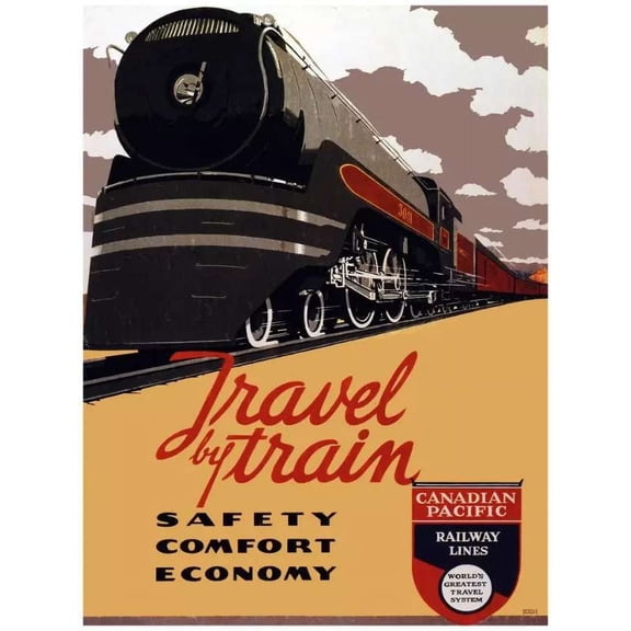 Decor Travel POSTER.Train Railroad.Home Art Design.Studio wall decoration. 11 x 17 Inch Poster