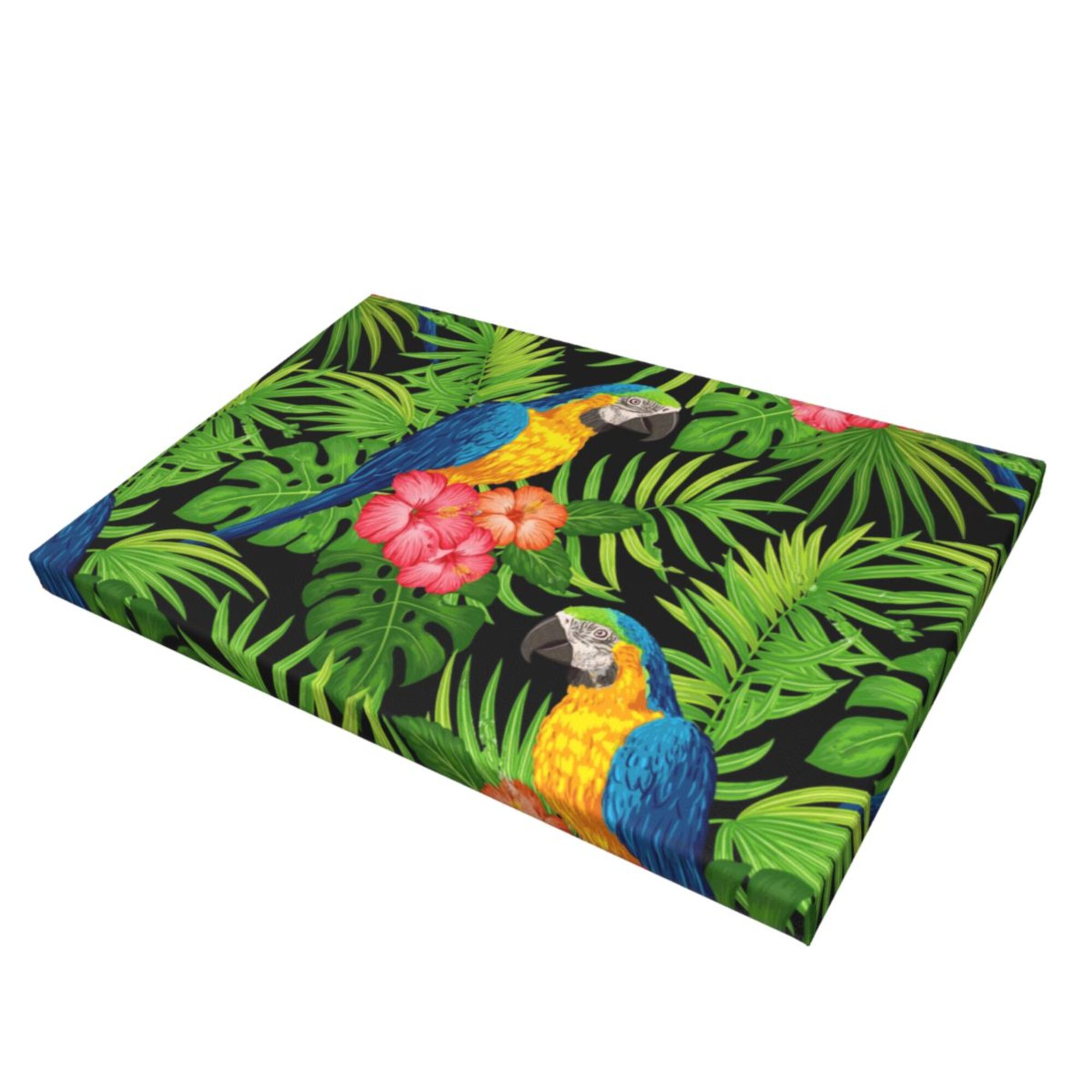 Decor Tropical Floral Macaw Parrots Wall Decor Bathroom Canvas Painting Photo Inspiration
