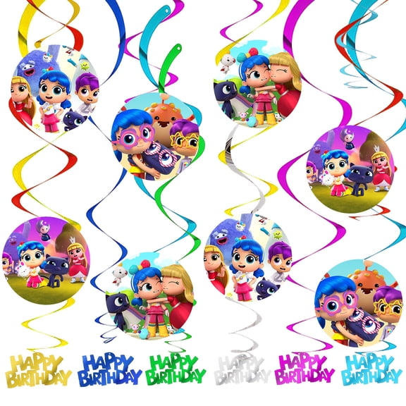 Decor True and the Rainbow Kingdom Party Supplies Decoration Hanging Ceiling Swirls Streamer Birthday Wall Hanging