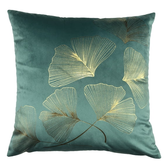 Decor Ur Space Gold Ginkgo Leaf Pattern Solid Velvet Pillow Cover Set of 2