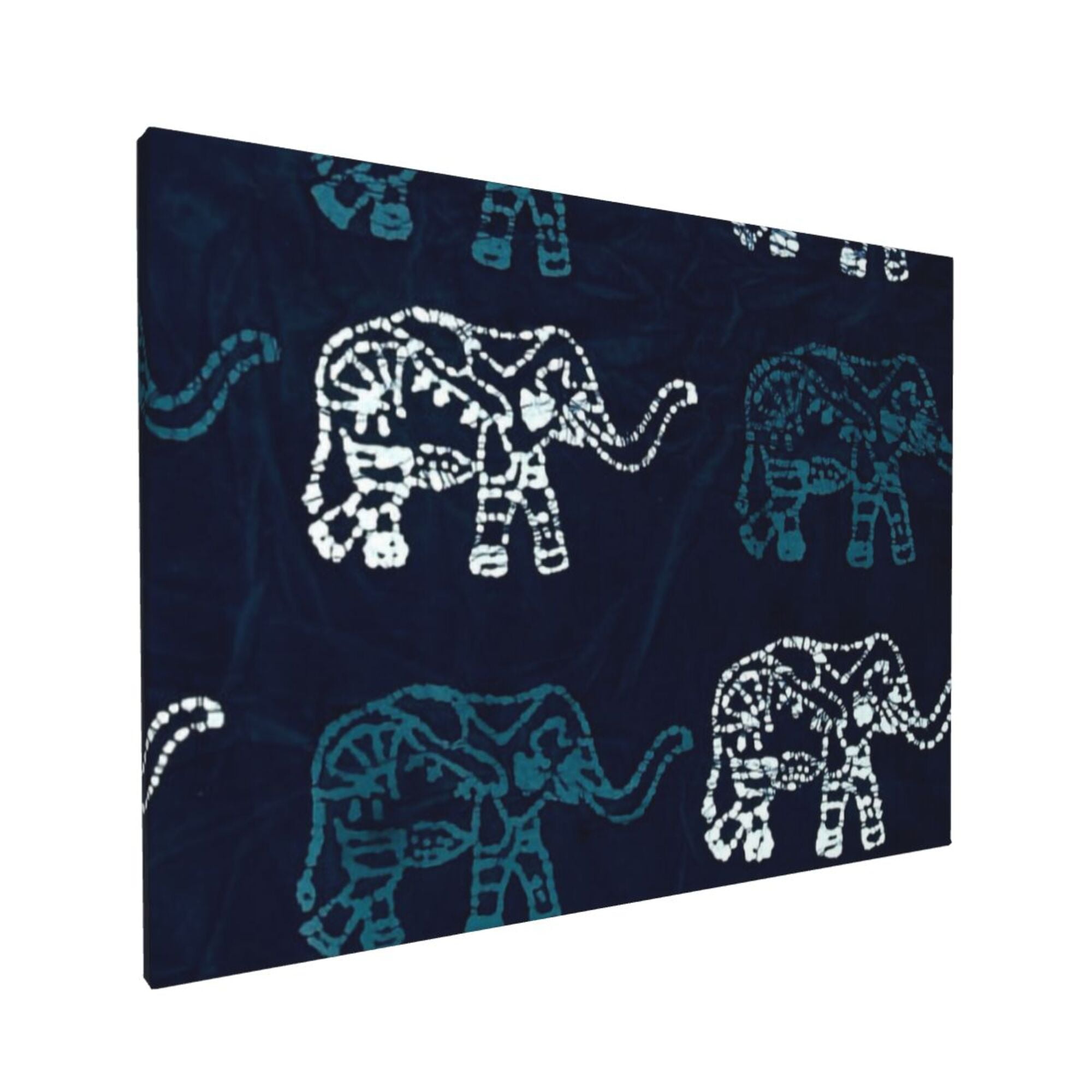 Decor White And Green Elephants Wall Decor Bathroom Canvas Painting ...