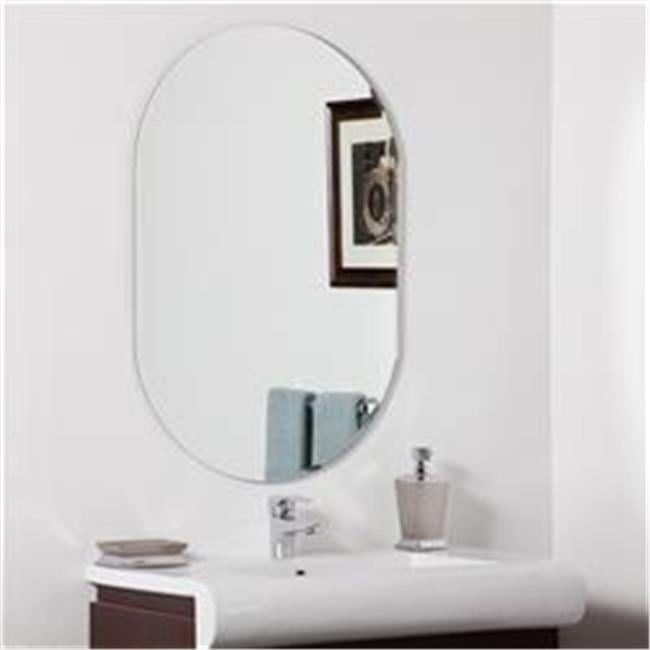Khloe Frameless Rectangular Vanity Mirror with Beveled Edges