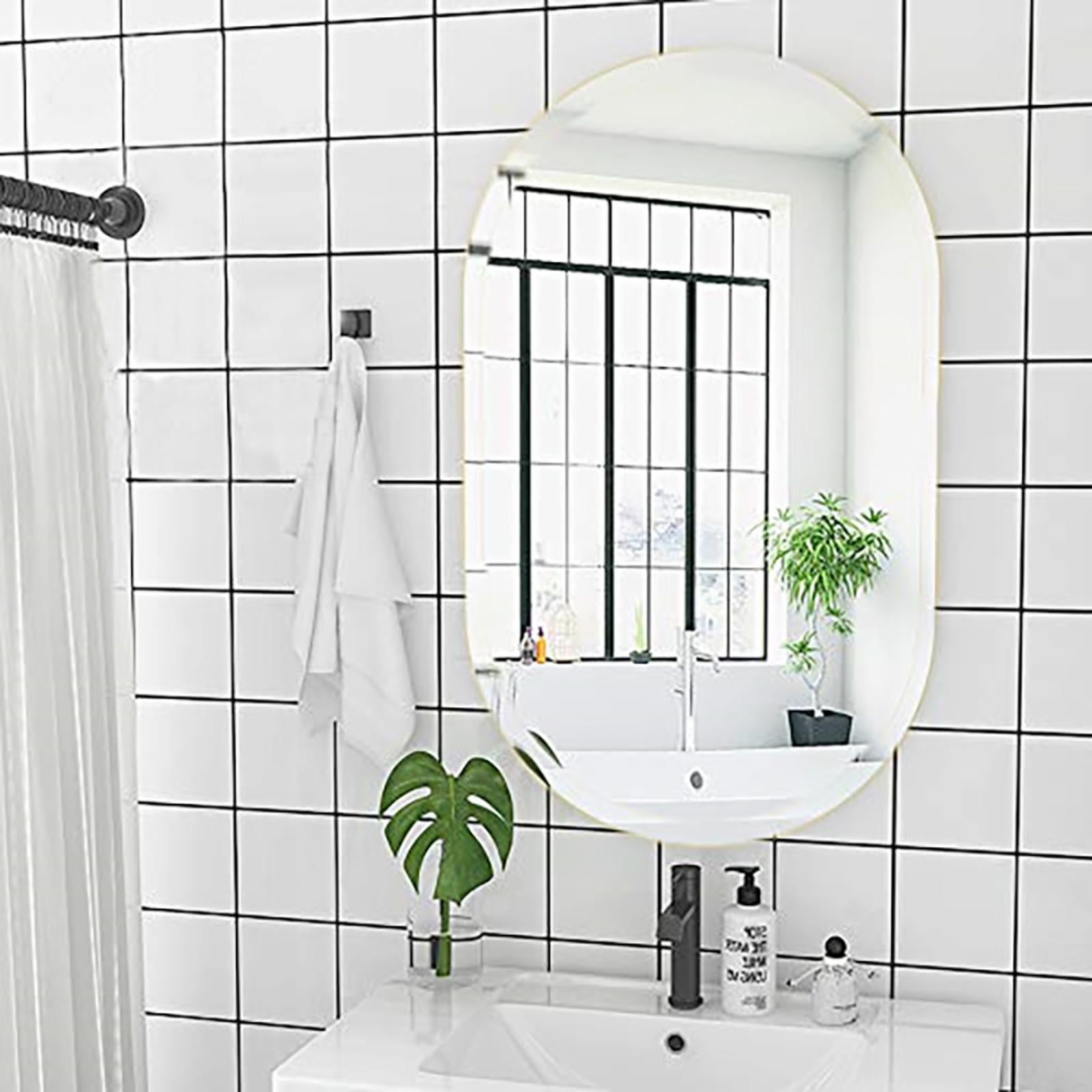 Khloe Frameless Rectangular Vanity Mirror with Beveled Edges