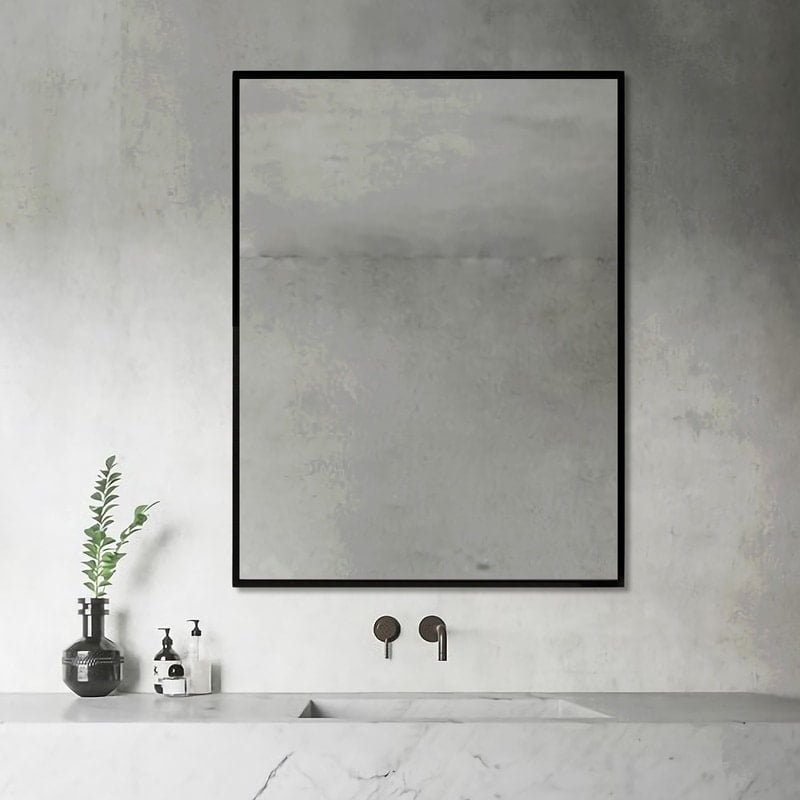Rectangular Silver Bathroom Vanity Mirror with Premium Glass