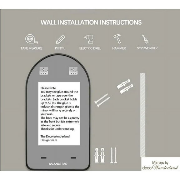 Decor Wonderland B803LK 19.6 x 31.5 in. Rita Black Metal Framed Oval Wall Mirror