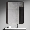 thumbnail image 1 of Decor Wonderland Geneva Large 23.6 in. x 31.5 Rectangular Black Metal Framed Bathroom Mirror Hangs Horizontal or Vertical, 1 of 5