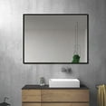 thumbnail image 1 of Decor Wonderland Venta Modern Black Framed Wall Mirror with Dual Mounting Brackets 29.5" x 39.5", 1 of 5