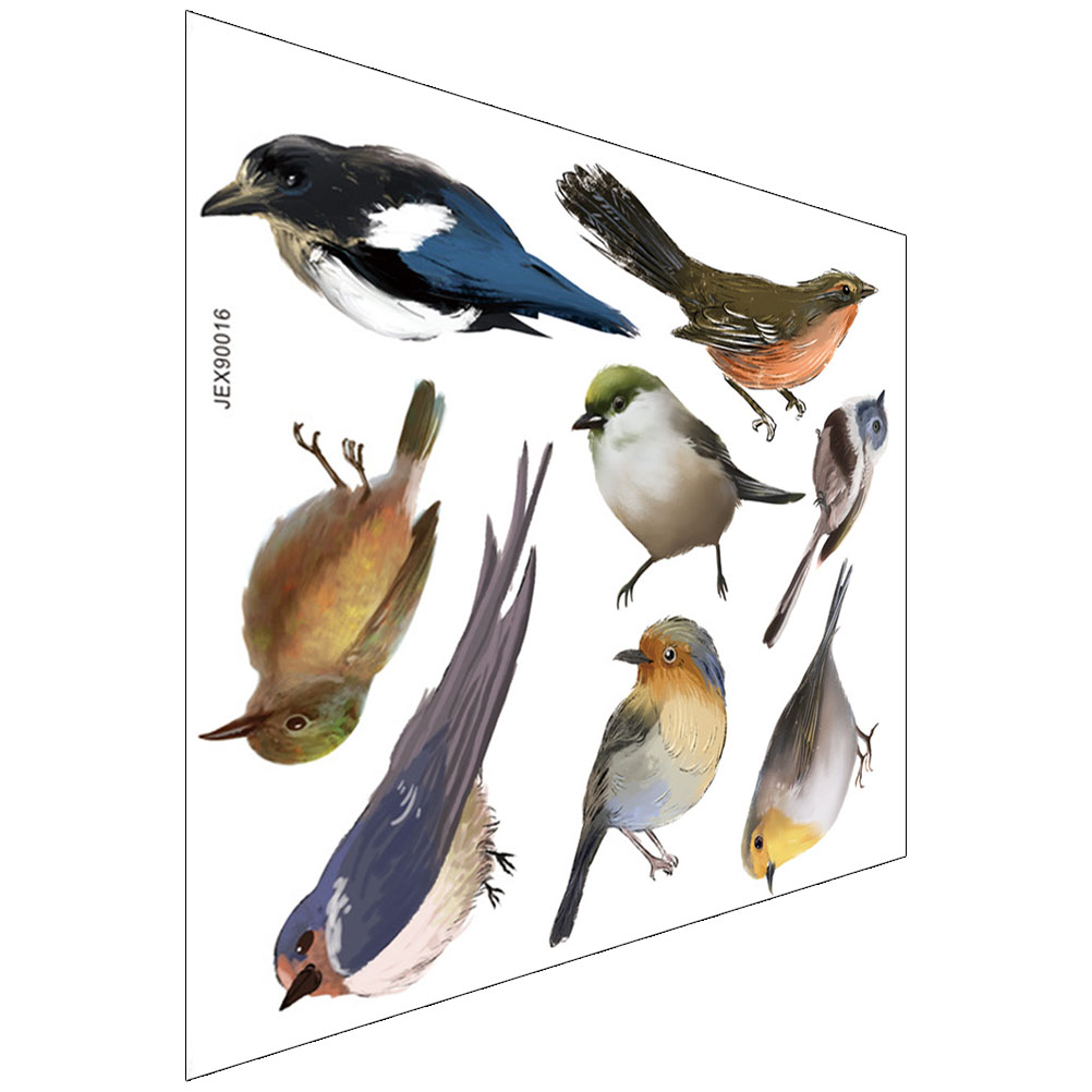 Decor for Living Room Anticollision Bird Stickers Animal Window Clings