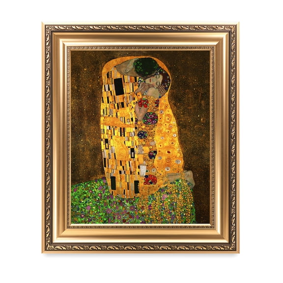 DecorArts - The Kiss, by Gustav Klimt. Giclee Print& Museum Quality Framed Art for Wall Decor. 16x20", Frame size: 22x26"