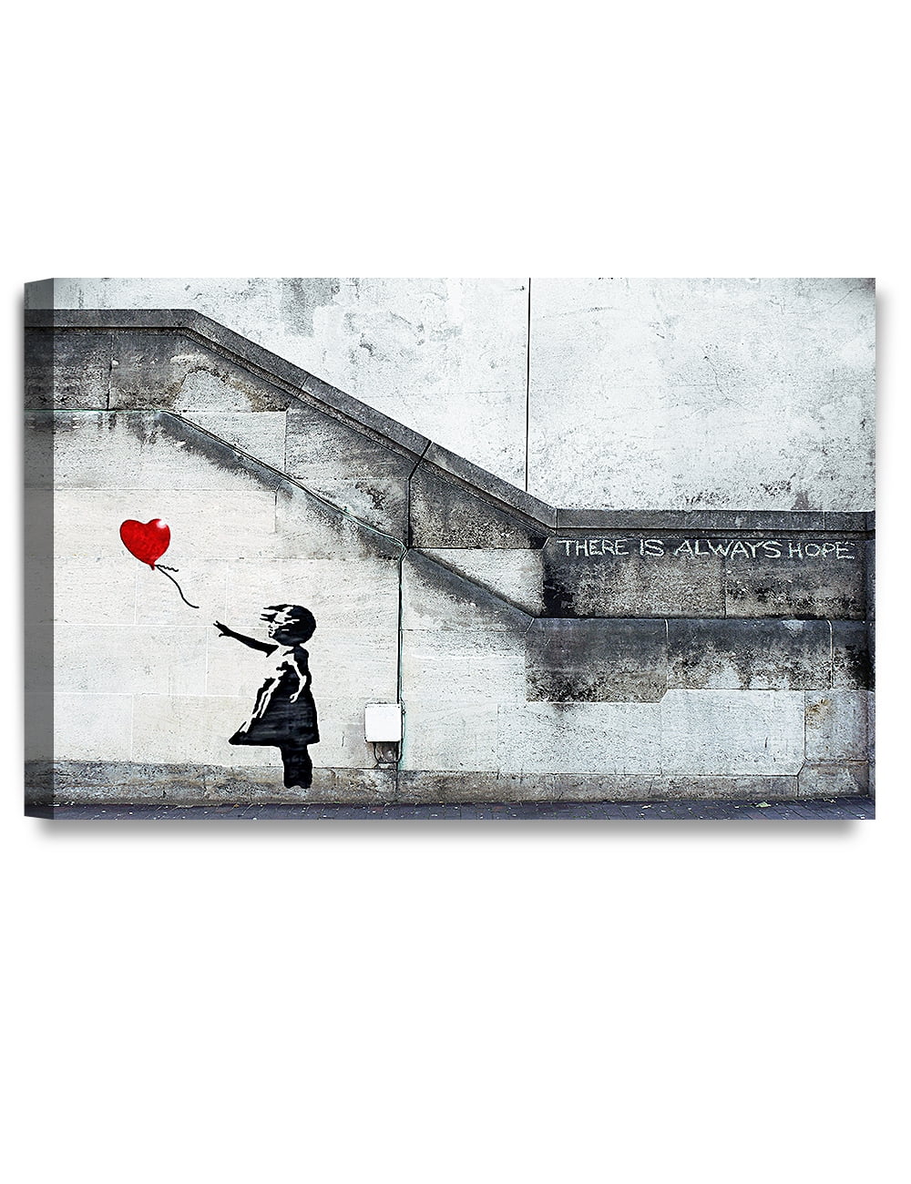 Banksy 'Balloon Girl' Art Print - 36x24 Inch Giclee Poster, There Is Always Hope