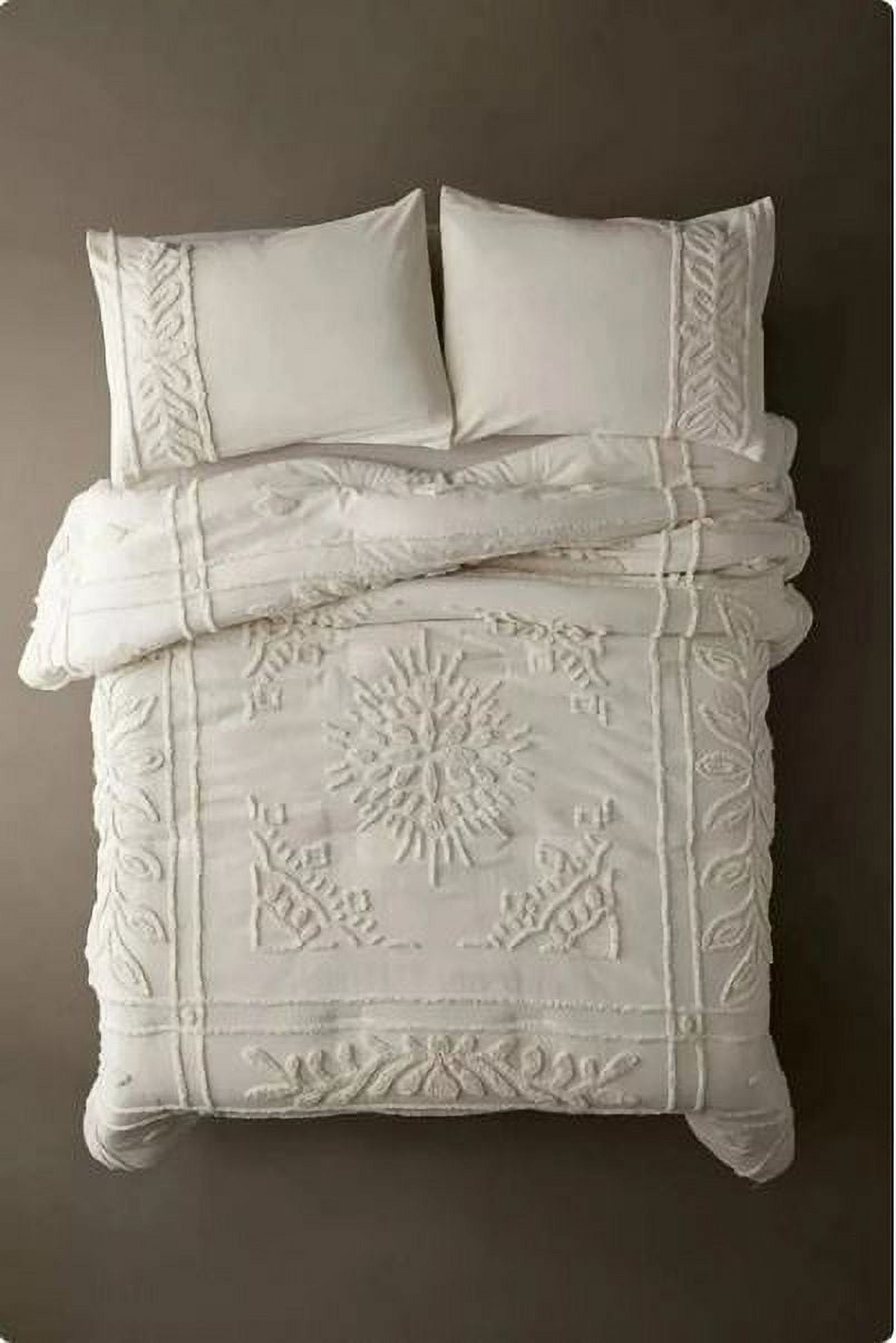 DecorAvenue Cotton Duvet Cover Boho Bedding Set Comforter Quilt Cover Hand Tufted Duvet Cover 3 Piece Zip Closure Adult California King
