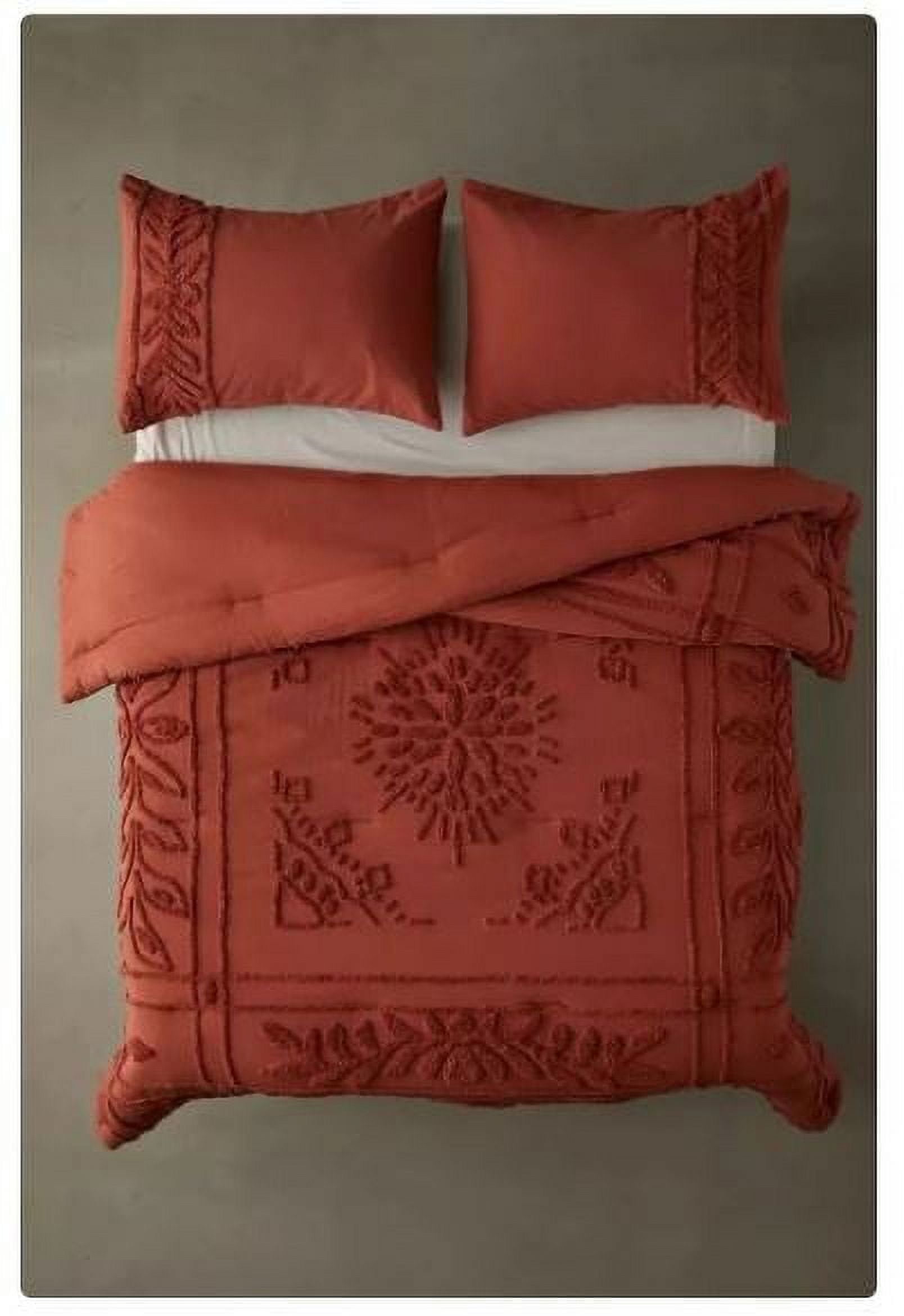 DecorAvenue Cotton Duvet Cover Boho Bedding Set Comforter Quilt Cover Hand Tufted Duvet Cover 3 Piece Zip Closure Adult King Size 90x104 Inches