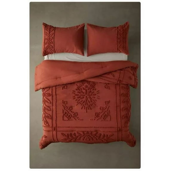 DecorAvenue Cotton Duvet Cover Boho Bedding Set Comforter Quilt Cover Hand Tufted Duvet Cover 3 Piece Zip Closure Adult Twin XL Size