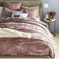 thumbnail image 1 of DecorAvenue Ultra-Luxe Crushed Velvet Cushion Covers Set of 2 No Filler Included Size 16 x 16 Inches Rose Gold Color, 1 of 1