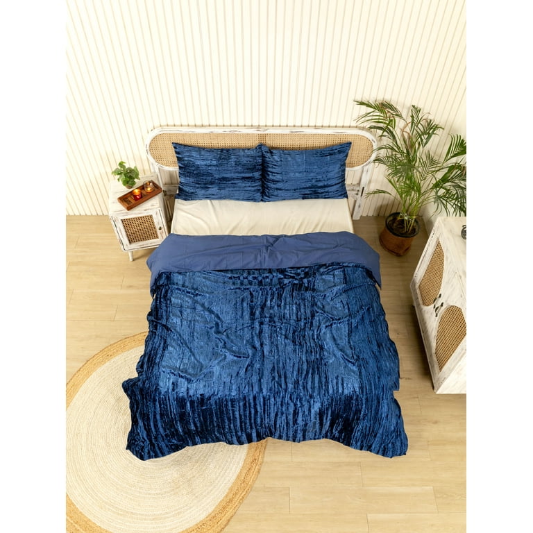 Velvet king size pillow shams top
