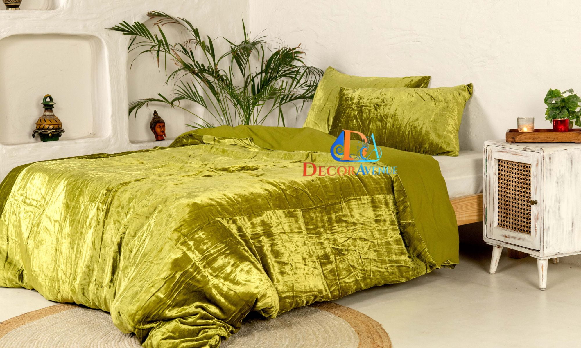 DecorAvenue UltraLuxe Velvet Duvet Cover, Boho Bedding UO Comforter