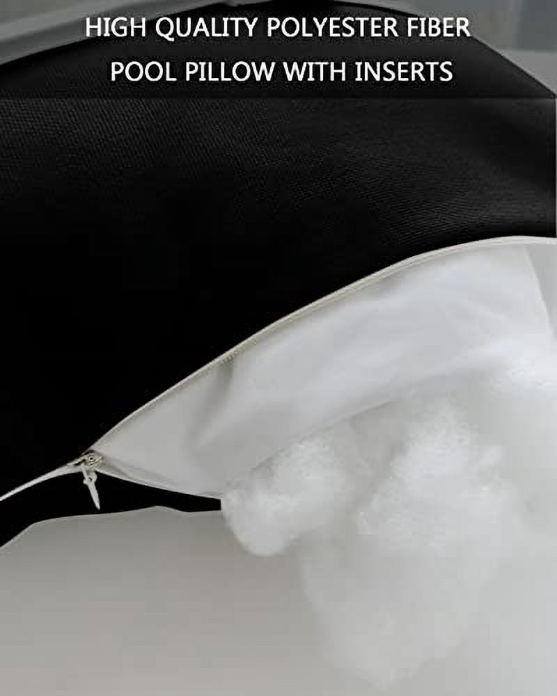 View of DecorLovee Black Outdoor Recliner Pillows for Head, Waterproof Chair ...