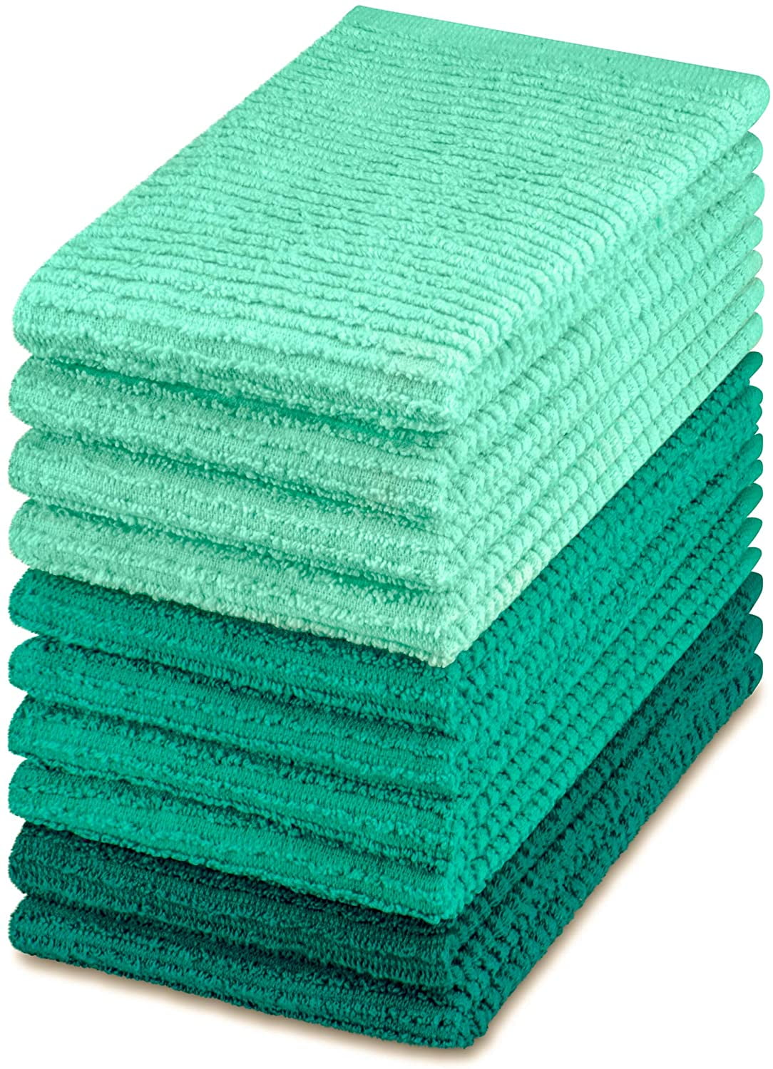 DecorRack 100% Cotton Wash Cloth, 12 x 12 inch Towels, Pastel Colors (10  Pack)