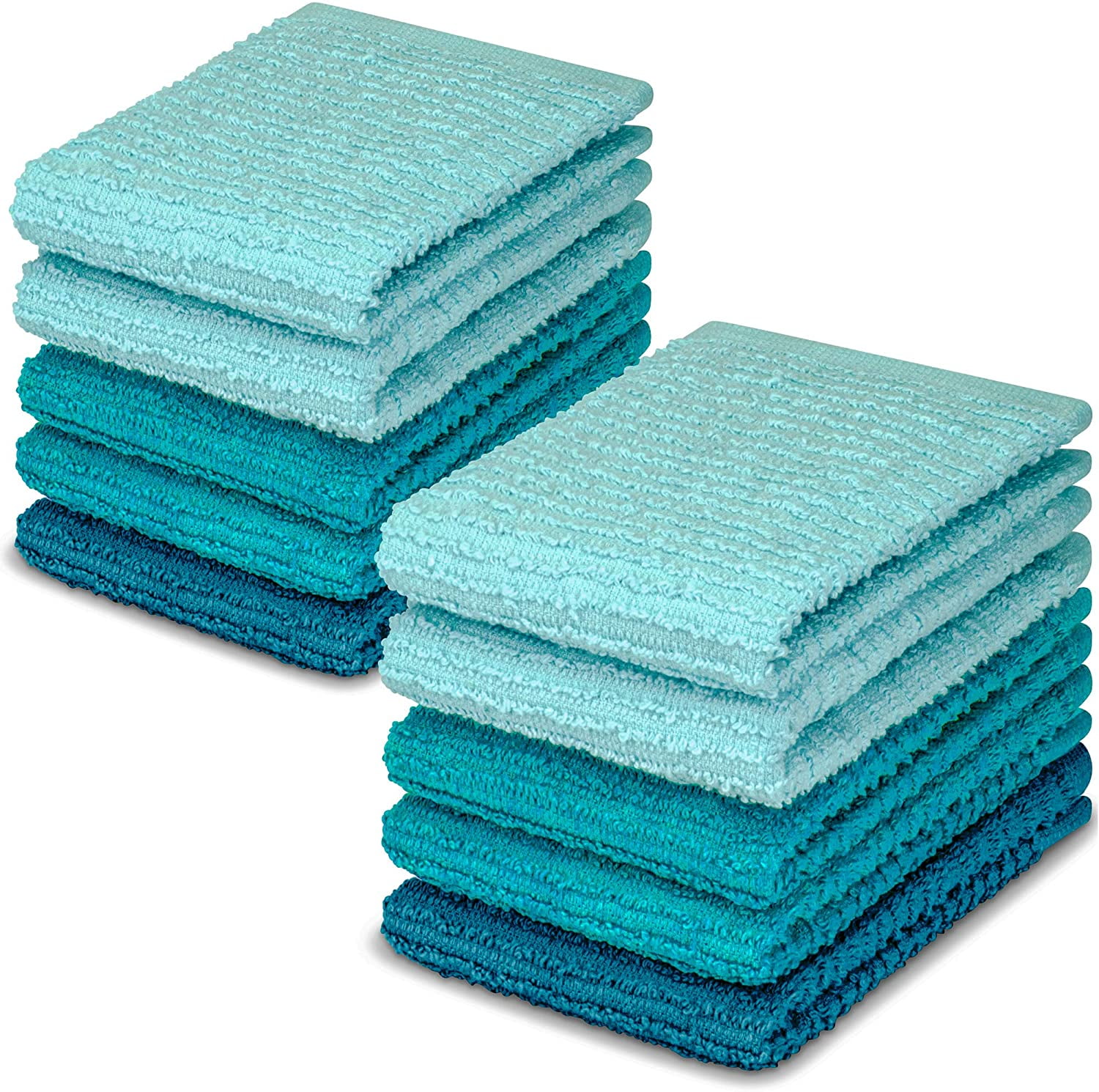 Kitchen Towel 6 Pack 100% Cotton Dish Towels Absorbent Tea Towels Navy  18x28
