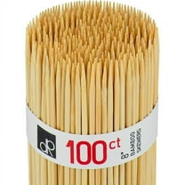 DecorRack 100 Natural Bamboo Wooden Skewer Sticks, Best For BBQ, Grilling, Kabob Skewers, 8 inch (Pack of 100)