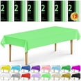 thumbnail image 1 of DecorRack 12 Plastic Tablecloths, 54 x 108 inch, Rectangular, Lime Green, 1 of 6