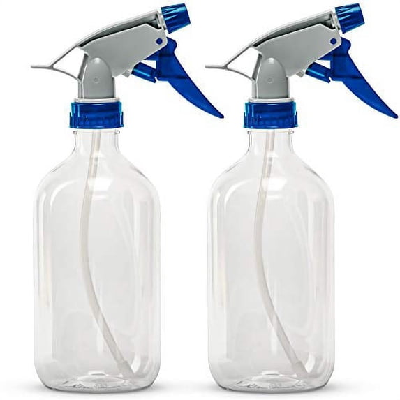DecorRack 2 Plastic Spray Bottles 20oz Clear Empty Spray Bottle, Professional Sprayer with Adjustable Nozzle for Cleaning Solutions, Kitchen, Garden, Hair, Plants, Leak Proof Fine Mist Bottl