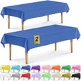 thumbnail image 1 of DecorRack 2 Rectangular Tablecloths -BPA- Free Plastic, 54 x 108 inch, Reusable Table Cover, Blue (2 Pack), 1 of 8