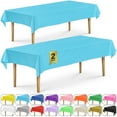 thumbnail image 1 of DecorRack 2 Rectangular Tablecloths -BPA- Free Plastic, 54 x 108 inch, Turquoise (2 Pack), 1 of 6