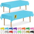 thumbnail image 1 of DecorRack 2 Rectangular Tablecloths -BPA- Free Plastic, 54 x 108 inch, Reusable Table Cover, Turquoise (2 Pack), 1 of 6