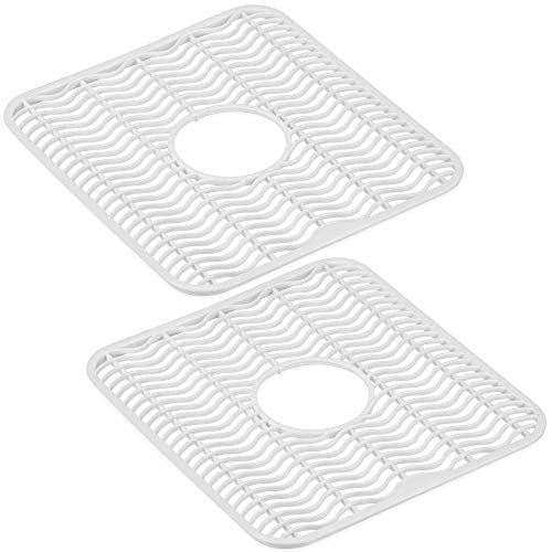 DecorRack 2 Sink Protectors, 12 x 11 inches Each, White