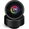 thumbnail image 1 of DecorRack 24 Small Disposable Plastic Bowls, 7 inch Party Bowls, Black (Pack of 24), 1 of 5
