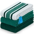 thumbnail image 1 of DecorRack Kitchen Towels Set, 16 x 27" Large Dish Towels, Drying Dish Cloths 100% Cotton, Green Set (3 Pack), 1 of 4