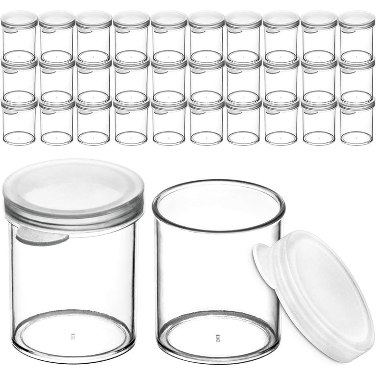 DecorRack 30 Plastic Mini Containers with Lids, 1 oz 