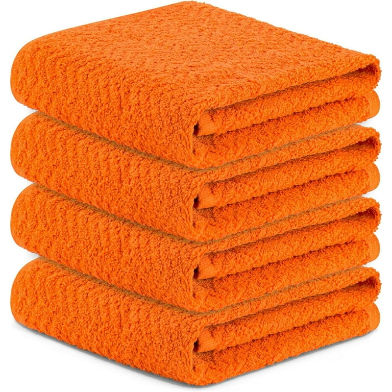 DecorRack 4 Pack Large Kitchen Towels, 100% Cotton, 15 x 25 Inch Absorbent  Dish Drying Cloth, Perfect for Kitchen, Hand Towels, Assorted Colors (Set