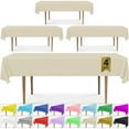 thumbnail image 1 of DecorRack 4 Plastic Tablecloths, 54 x 108 inch, Rectangular, Ivory, 1 of 5