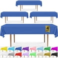 thumbnail image 1 of DecorRack 4 Plastic Tablecloths, 54 x 108 inch, Rectangular, Royal Blue, 1 of 5