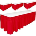 thumbnail image 1 of DecorRack 4 Table Skirts Plastic, 29 in x 14 ft, Red, 1 of 5